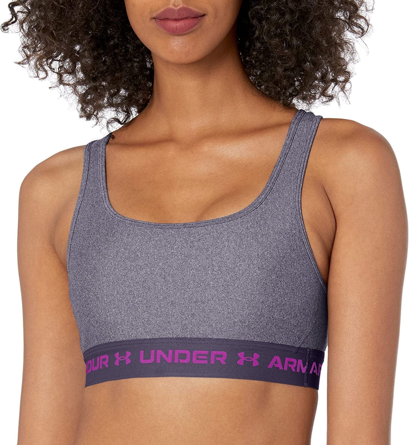 Women'S Crossback Mid Heather Bra (558) Tempered Steel Light Heather / / Strobe / Medium