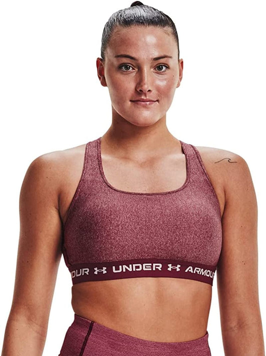 Women'S Crossback Mid Heather Bra League Red Light Heather (626)/Micro Pink / Small