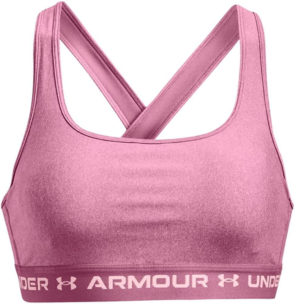 Women'S Crossback Mid Heather Bra (669) Pace Pink Light Heather / / Prime Pink / Small