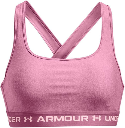 Women'S Crossback Mid Heather Bra (669) Pace Pink Light Heather / / Prime Pink / Small