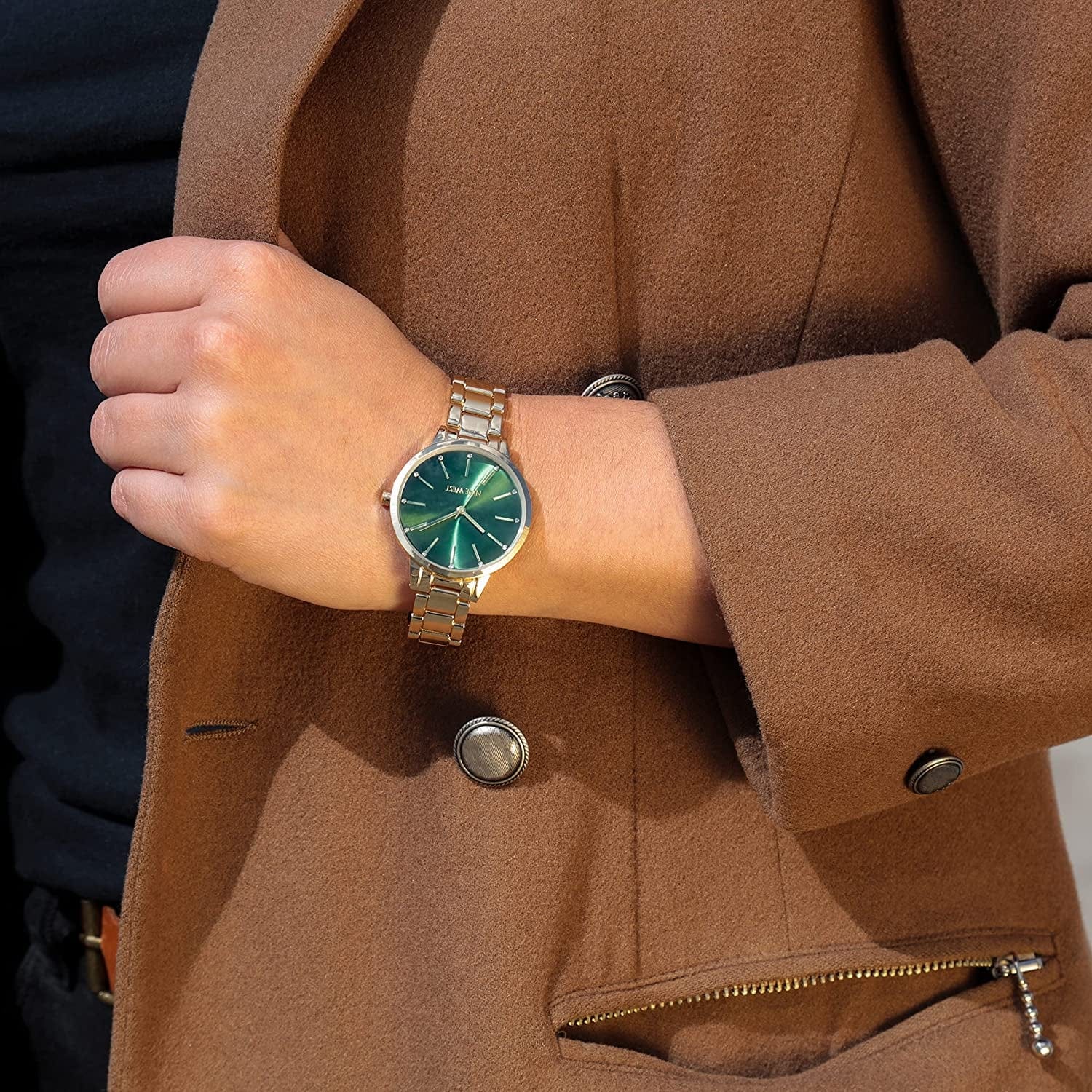 Women'S Crystal Accented Bracelet Watch