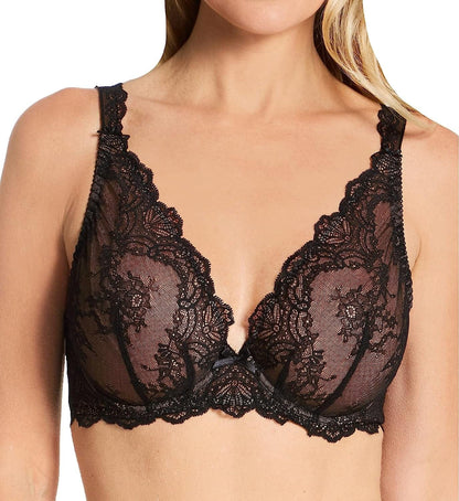 Women'S Danse Des Sens Plunging Triangle Bra Black (Noir) / 36DD