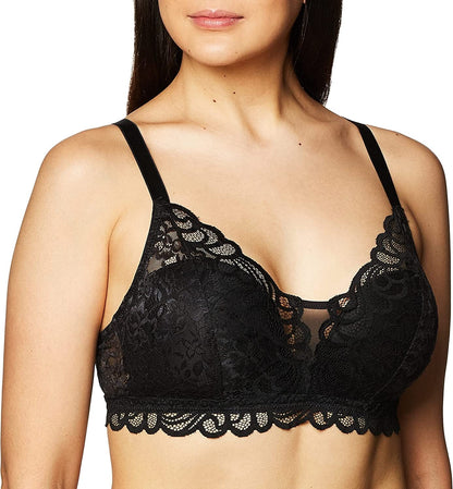 Women'S Desire All over Lace Wirefree Bra Df6591 Black / XX-Large