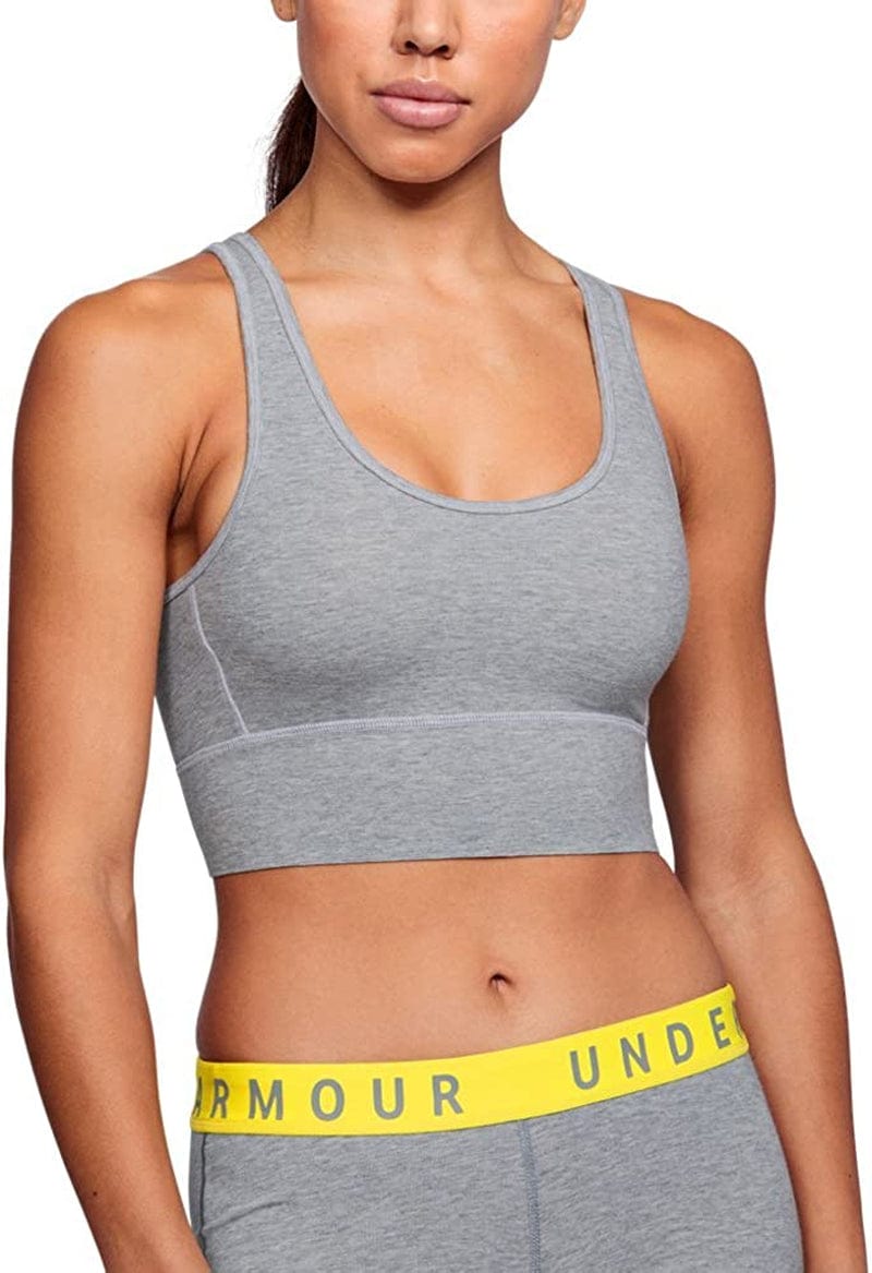 Women'S Favorite Cotton Everyday Long Heather Bra Steel Full Heather (036)/White / X-Small