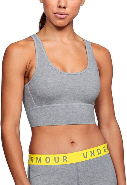 Women'S Favorite Cotton Everyday Long Heather Bra Steel Full Heather (036)/White / X-Small