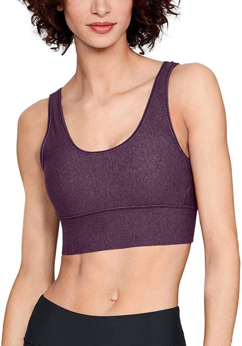 Women'S Favorite Cotton Everyday Long Heather Bra Merlot Full Heather (565)/Black / Medium
