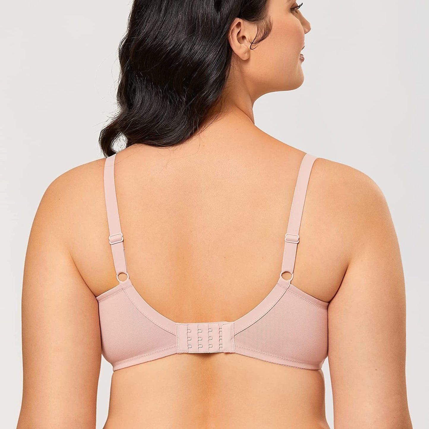 Women'S Full Coverage Bralette plus Size Minimizer Unlined Wireless Floral Lace Bra