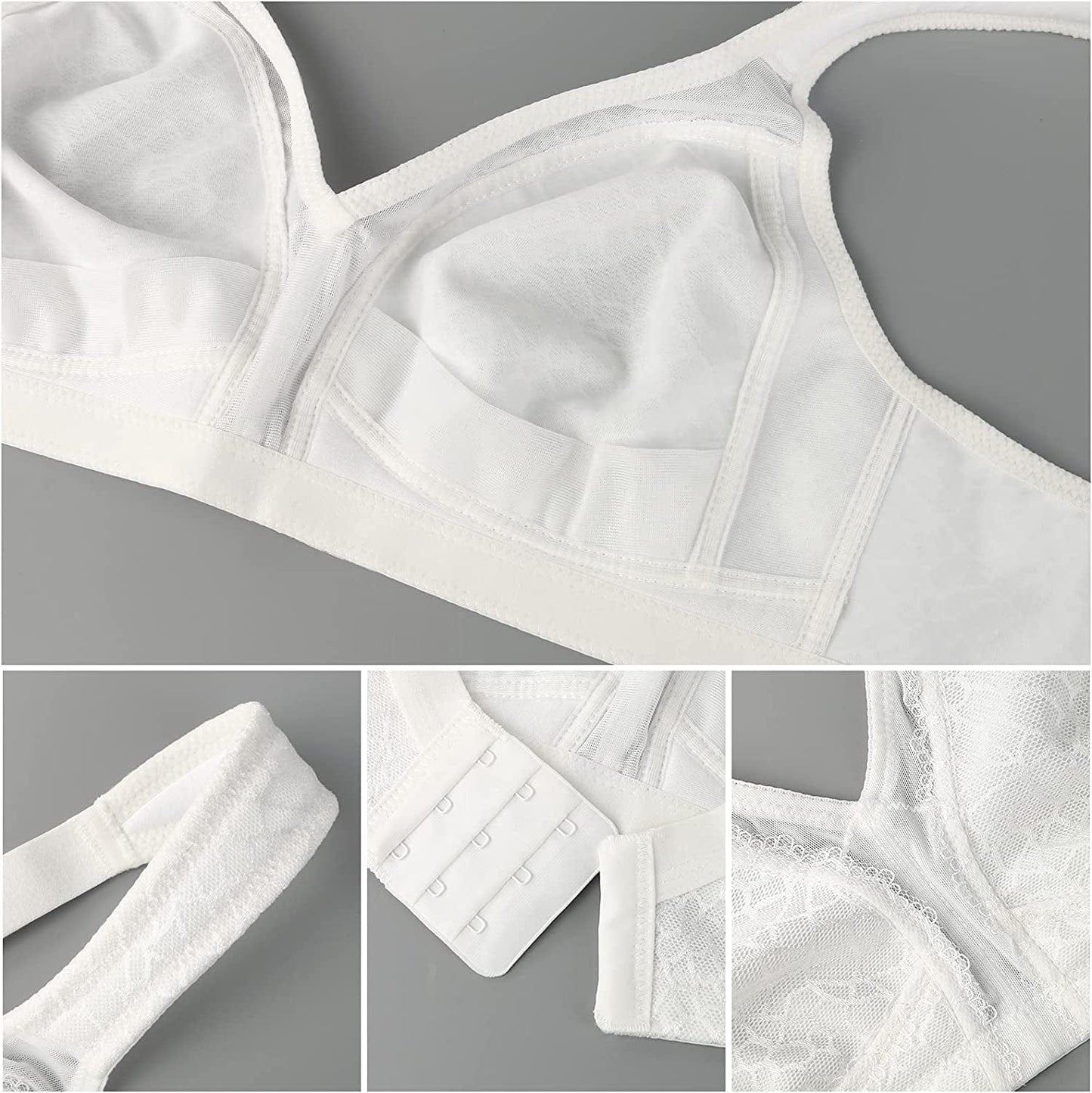 Women'S Full Coverage Non Padded Wirefree plus Size Minimizer Bra for Large Bust Support Seamless