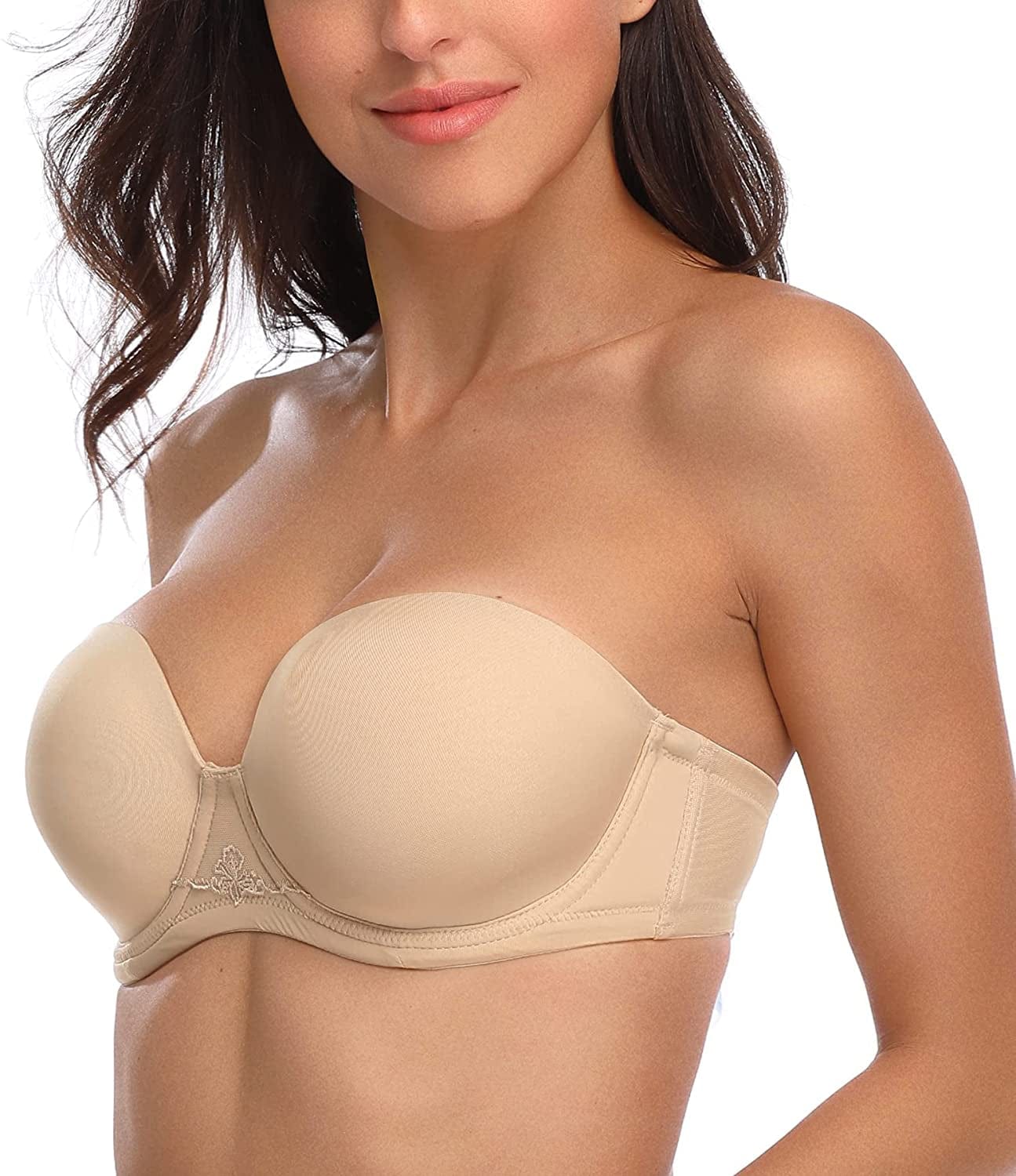 Women'S Full Figure Strapless Bra Multiway Coverage Underwire plus Size Bras