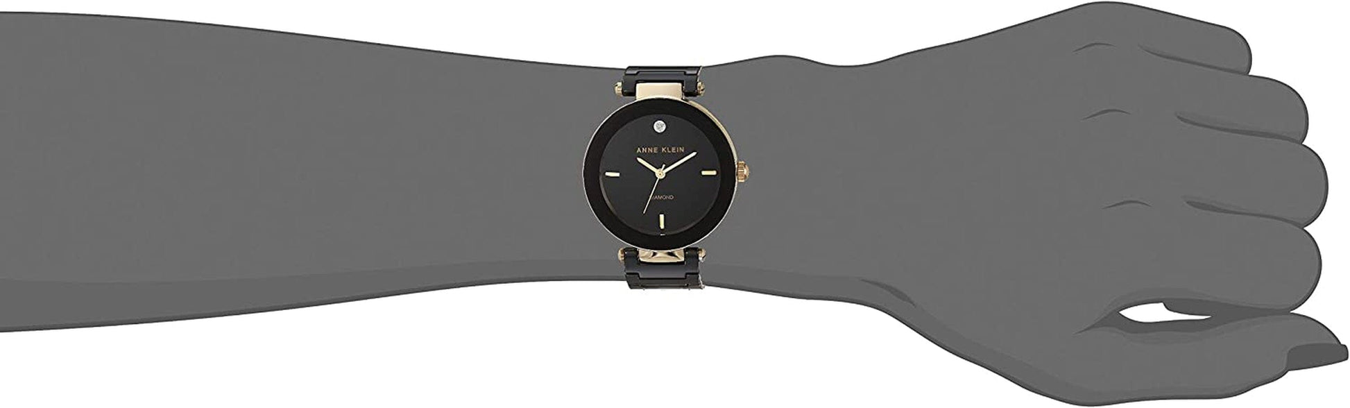 Women'S Genuine Diamond Dial Ceramic Bracelet Watch