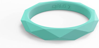 Women'S Geo Stackable Silicone Ring Collection Pacific Opal / 5