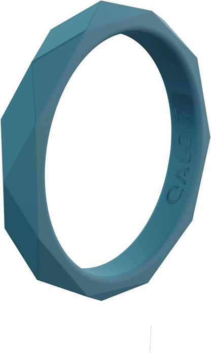 Women'S Geo Stackable Silicone Ring Collection Berry / 9