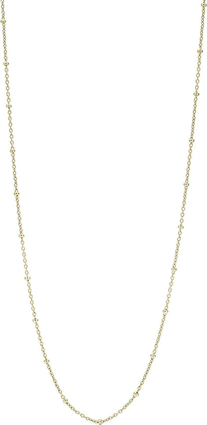 Women'S Gold-Tone Stainless Steel Pendant Chain Necklace 24" Gold Charm Necklace Starter