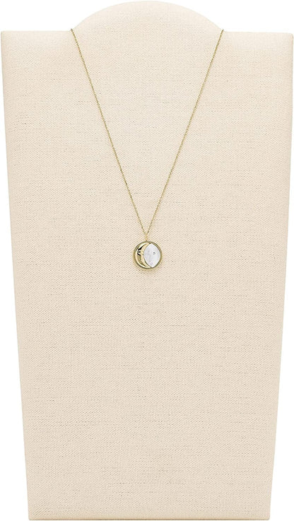 Women'S Gold-Tone Stainless Steel Pendant Chain Necklace