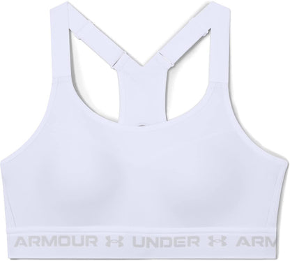 Women'S High Impact Crossback Bra White (100)/Halo Gray / 34B