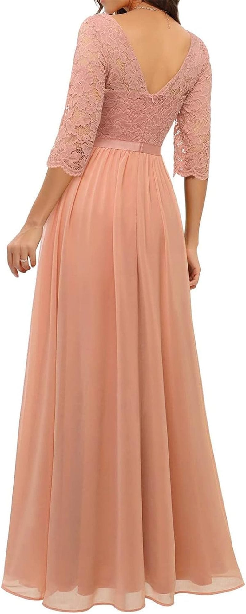 Women'S Homecoming Dresses Temperament Long Sleeve Casual Lace Stitching Solid Color Fall Dress, S-XL