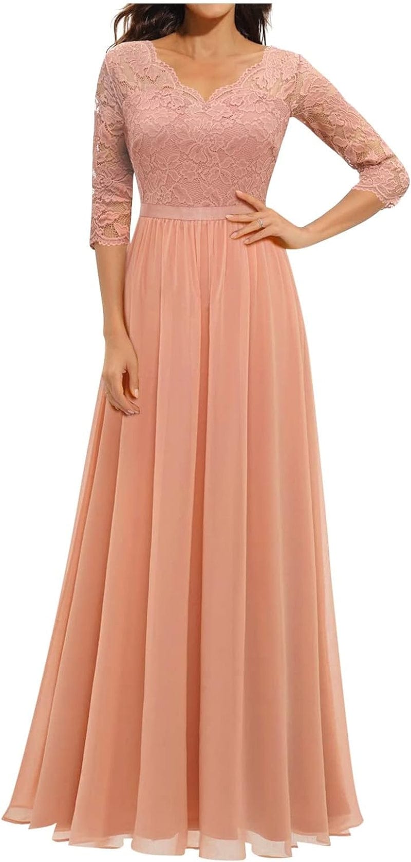Women'S Homecoming Dresses Temperament Long Sleeve Casual Lace Stitching Solid Color Fall Dress, S-XL