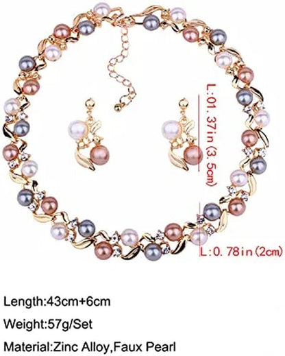 Women'S Hot Pearl Jewelry Set (Earrings and Necklace) for Party/Engagement/Wedding All Occasions (NARF2_10052)