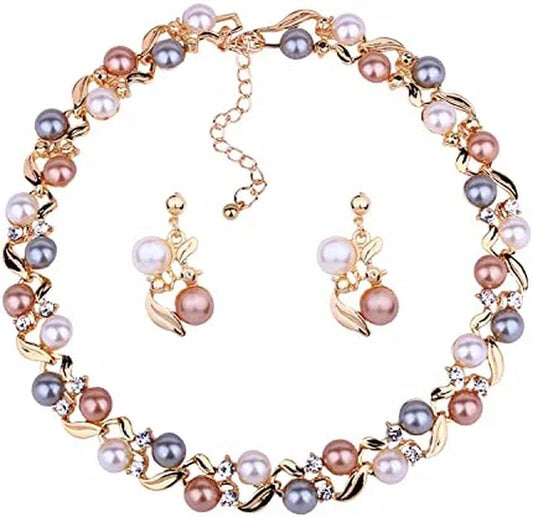 Women'S Hot Pearl Jewelry Set (Earrings and Necklace) for Party/Engagement/Wedding All Occasions (NARF2_10052)