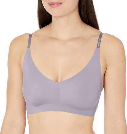 Women'S Invisibles Comfort Lightly Lined Seamless Wireless Triangle Bralette Bra Purple Essence / X-Small