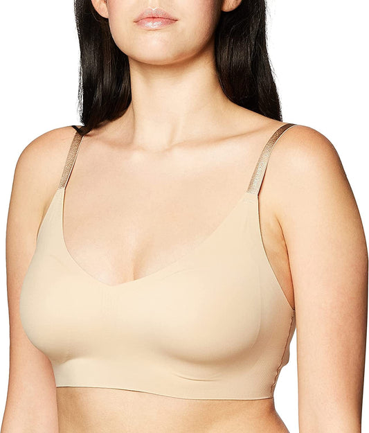 Women'S Invisibles Comfort Lightly Lined Seamless Wireless Triangle Bralette Bra Bare / X-Small