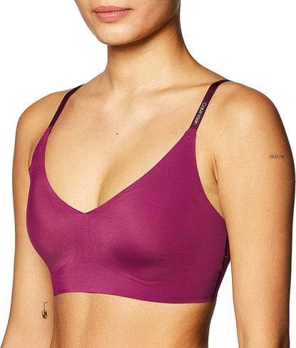 Women'S Invisibles Comfort Lightly Lined Seamless Wireless Triangle Bralette Bra Loyal / X-Small