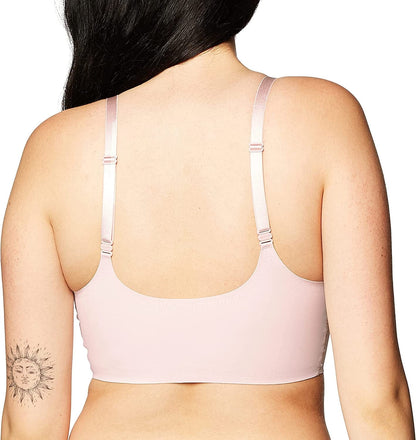 Women'S Invisibles Comfort Seamless Wireless Skinny Strap Retro Bralette Bra
