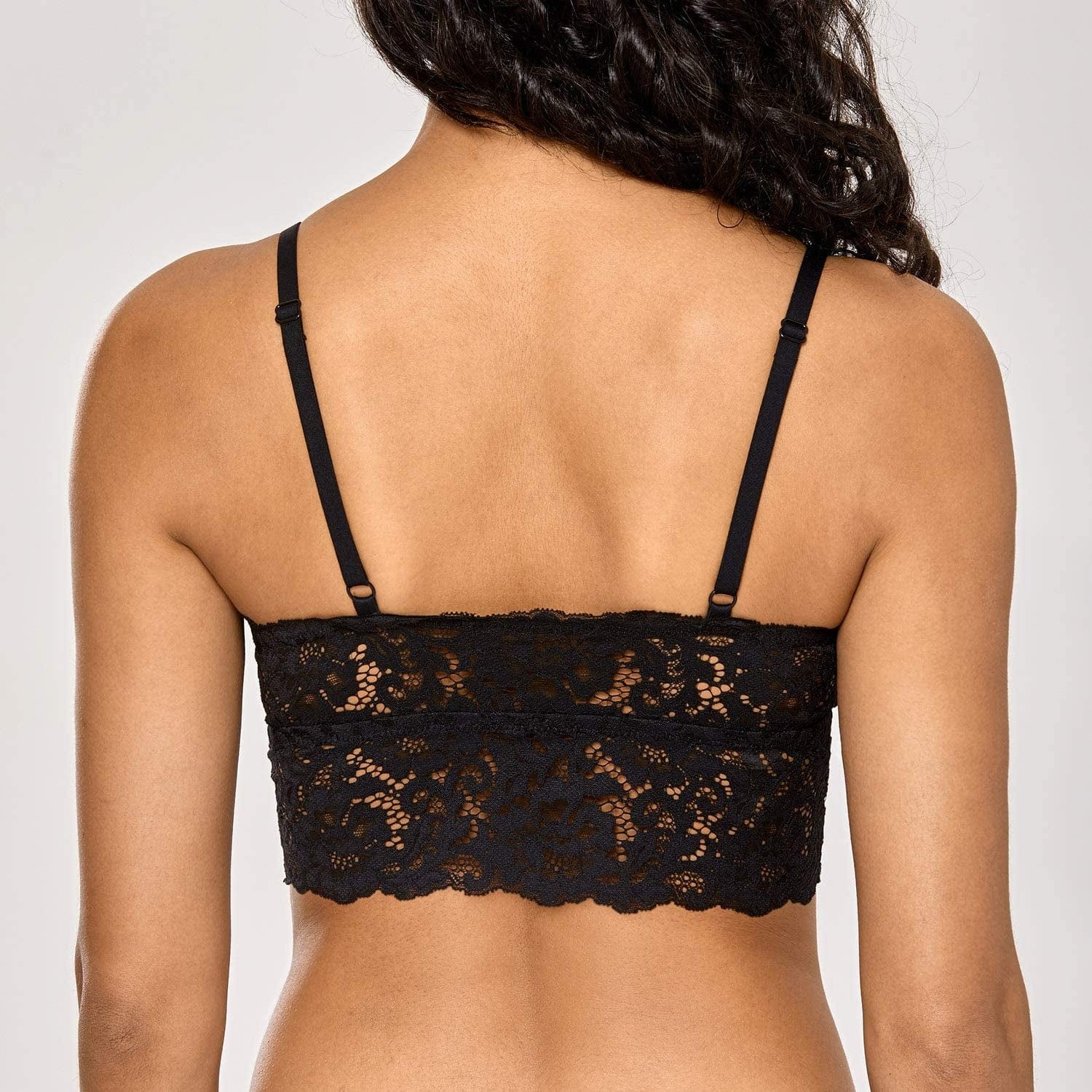 Women'S Lace Bralette Pullover Vest Cute Top Removable Padded Wireless Bra