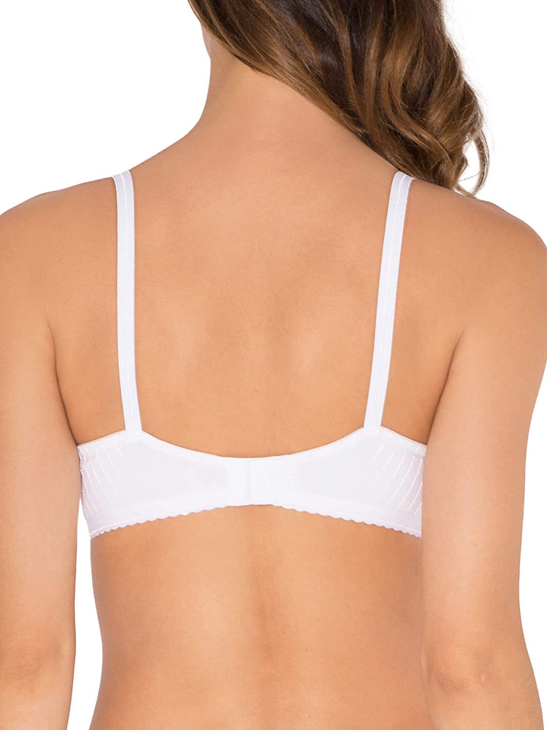 Women'S Lightly Lined Wire-Free Bra, White, 40C