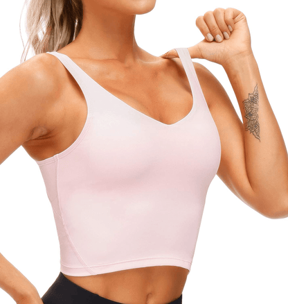 Women’S Longline Sports Bra Wirefree Padded Medium Support Yoga Bras Gym Running Workout Tank Tops Apparel & Accessories > Clothing > Underwear & Socks > Bras Kylie Max   