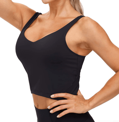 Women’S Longline Sports Bra Wirefree Padded Medium Support Yoga Bras Gym Running Workout Tank Tops Apparel & Accessories > Clothing > Underwear & Socks > Bras Kylie Max   