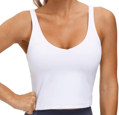 Women’S Longline Sports Bra Wirefree Padded Medium Support Yoga Bras Gym Running Workout Tank Tops Apparel & Accessories > Clothing > Underwear & Socks > Bras Kylie Max   