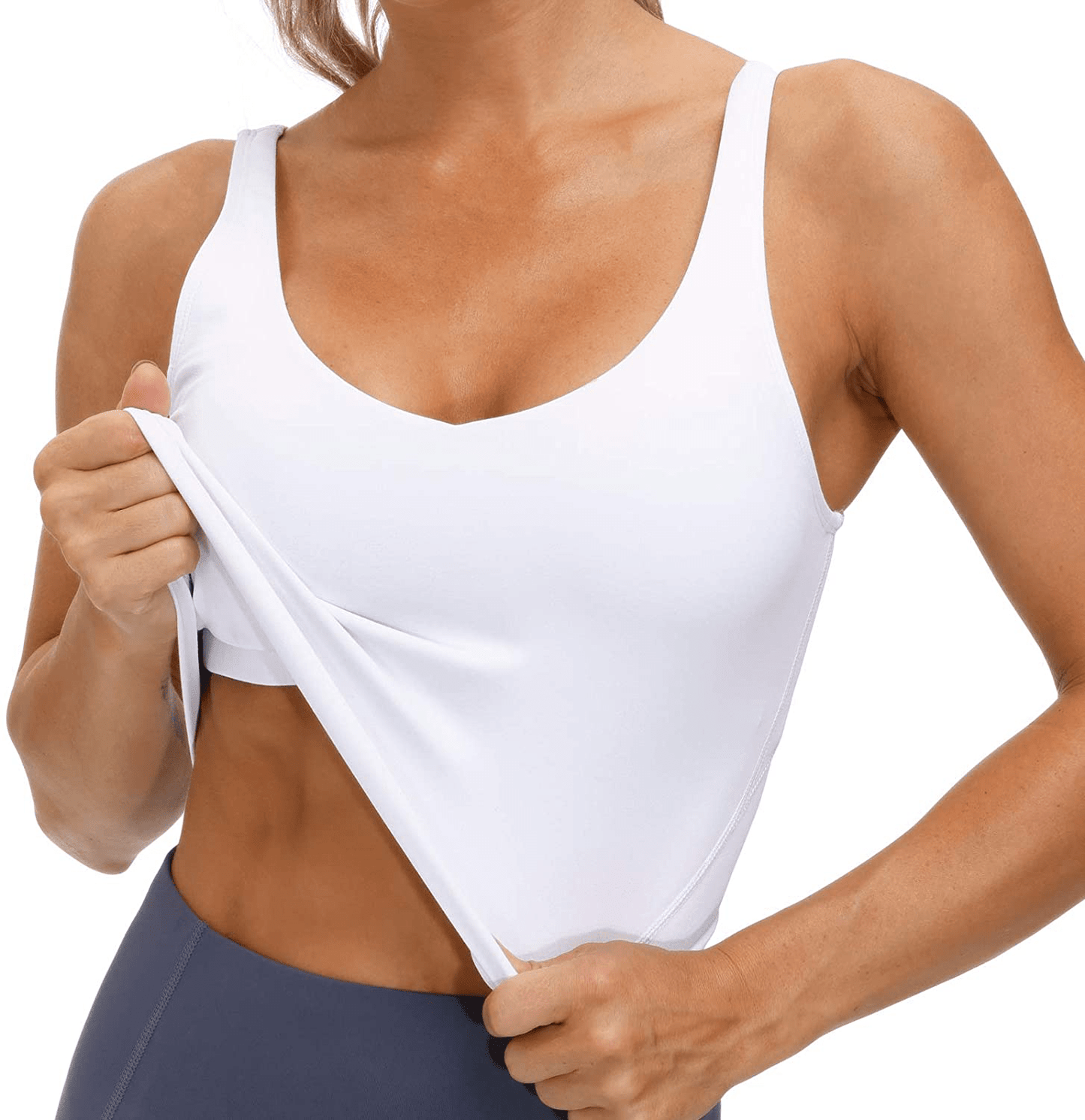 Women’S Longline Sports Bra Wirefree Padded Medium Support Yoga Bras Gym Running Workout Tank Tops Apparel & Accessories > Clothing > Underwear & Socks > Bras Kylie Max   