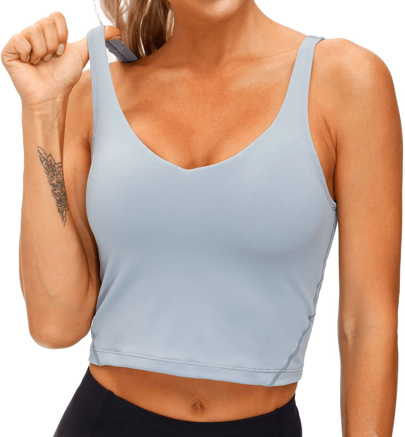 Women’S Longline Sports Bra Wirefree Padded Medium Support Yoga Bras Gym Running Workout Tank Tops Apparel & Accessories > Clothing > Underwear & Socks > Bras Kylie Max   
