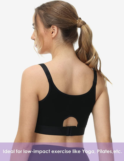 Women'S Low Impact Maternity Nursing Sports Bra Racerback Stretchy Breastfeeding Bras