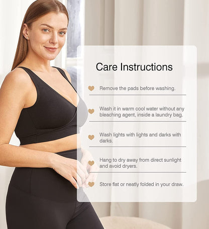 Women'S Lycra Wireless Nursing & Maternity Sleep Bra Everyday Shirts for Breastfeeding
