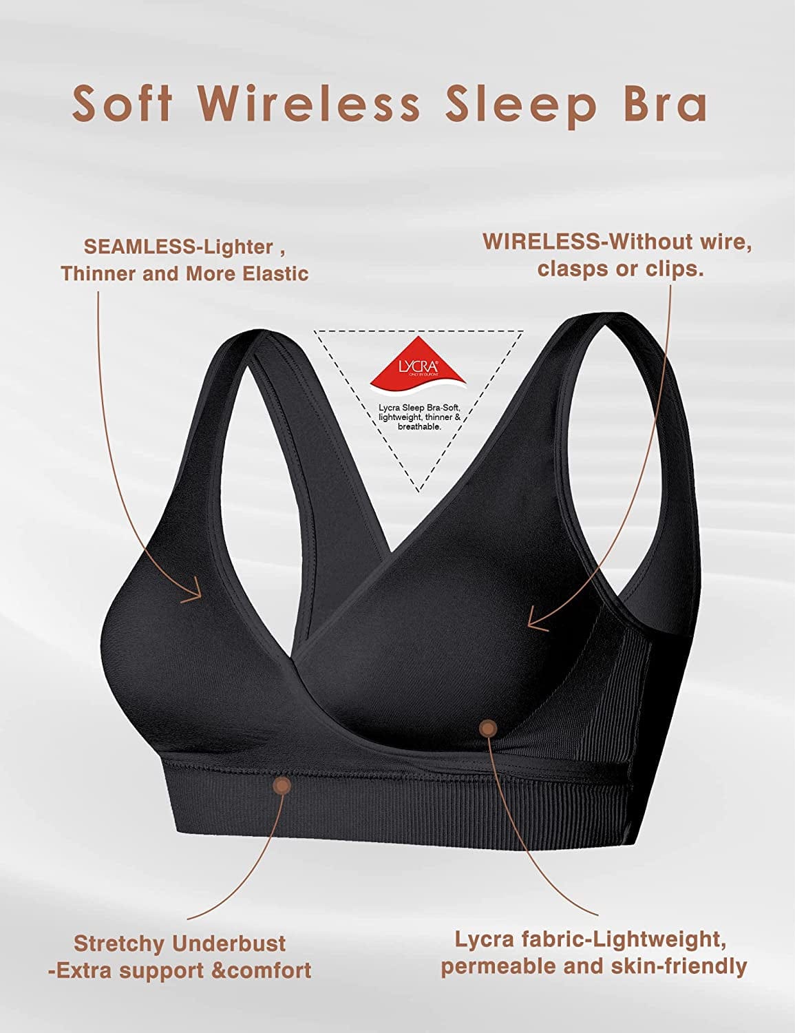 Women'S Lycra Wireless Nursing & Maternity Sleep Bra Everyday Shirts for Breastfeeding