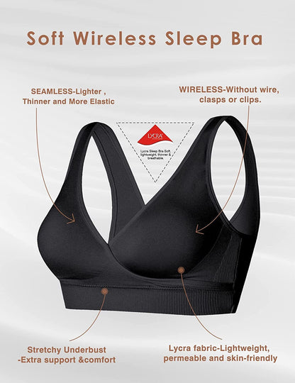 Women'S Lycra Wireless Nursing & Maternity Sleep Bra Everyday Shirts for Breastfeeding
