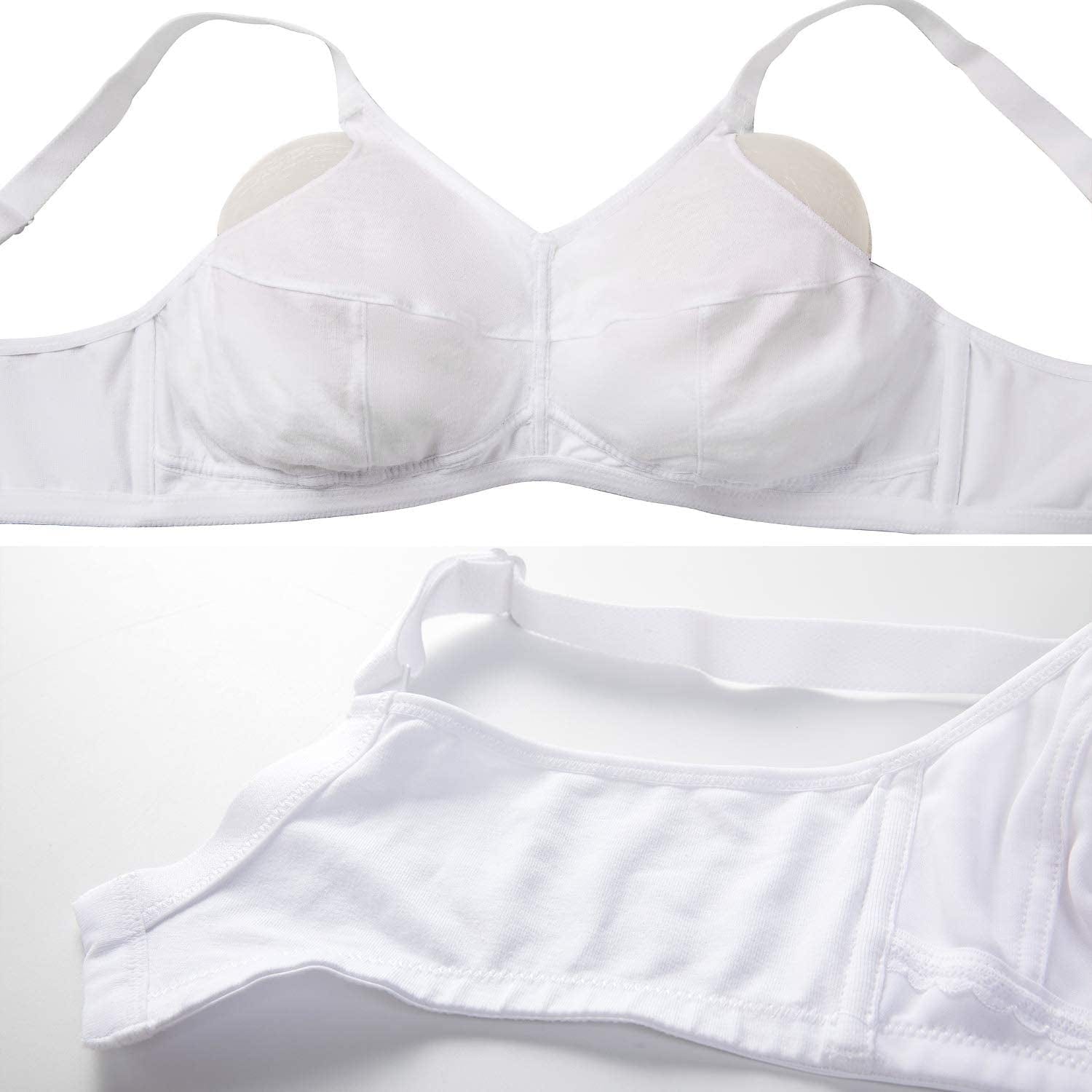 Women'S Mastectomy Pockets Wireless Post-Surgery plus Size Sleep Bra