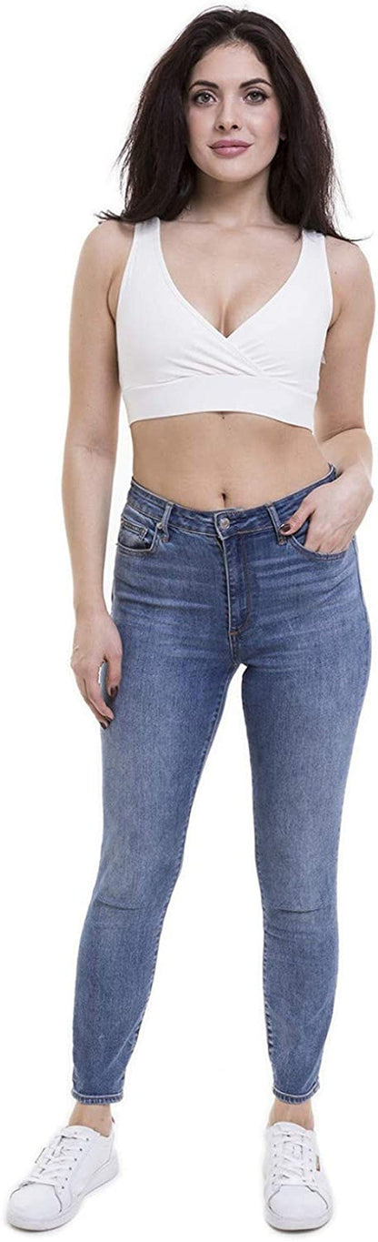 Women'S Maternity Bra Slim Crop Top Lounge Wear Off-white / XX-Large