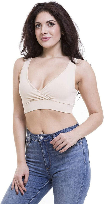 Women'S Maternity Bra Slim Crop Top Lounge Wear