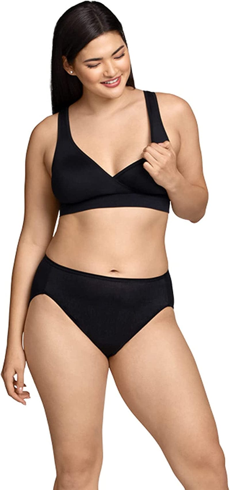 Women'S Maternity Nursing Bras for Breastfeeding Wireless or Underwire Wireless - Black / Wireless Cross Front (XS-3XL) / X-Large