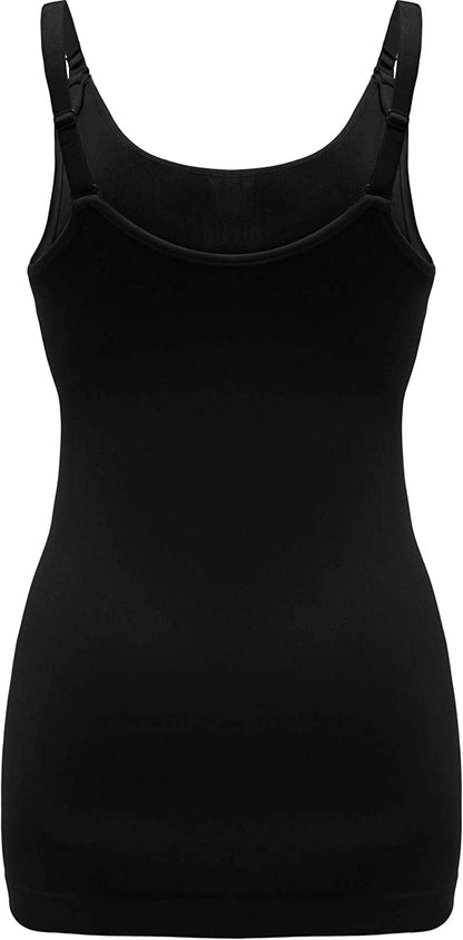 Women'S Maternity Nursing Tank Tops with Built in Bra for Breastfeeding Shirt 4Pack