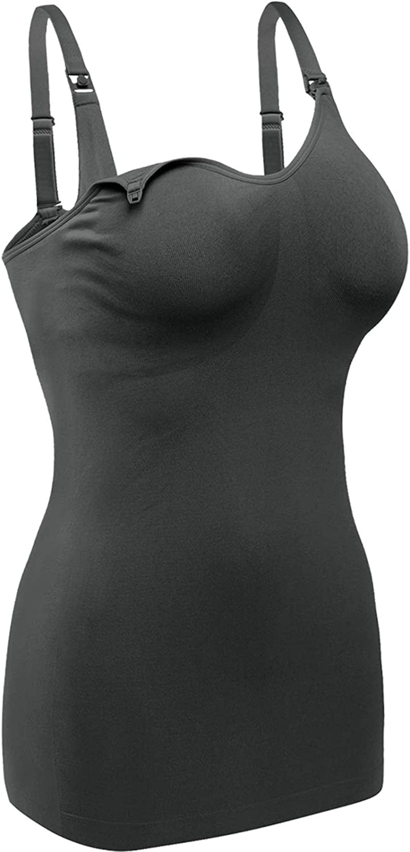 Women'S Maternity Nursing Tank Tops with Built in Bra for Breastfeeding Shirt 4Pack