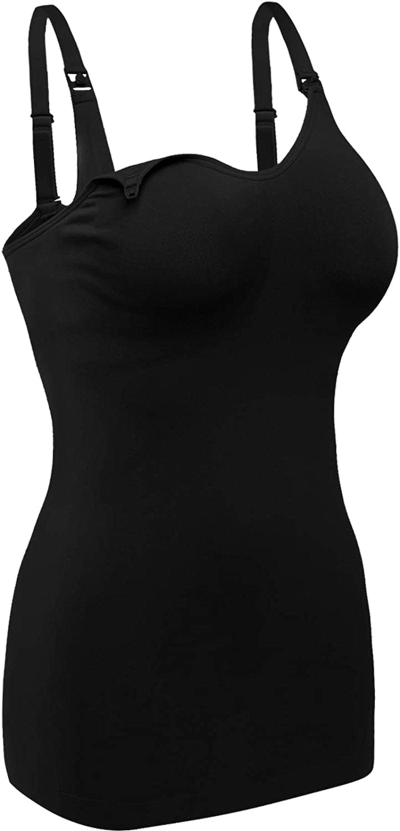 Women'S Maternity Nursing Tank Tops with Built in Bra for Breastfeeding Shirt 4Pack