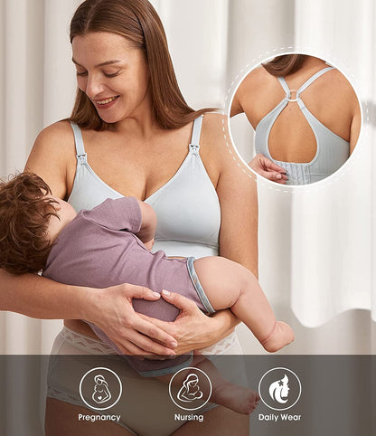 Women'S Maternity Pregnancy Seamless Breastfeeding Bras No Underwire