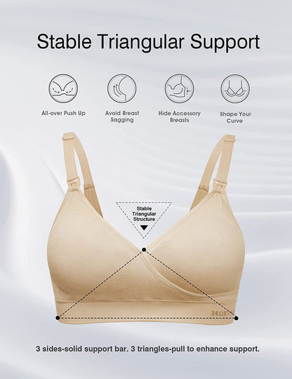 Women'S Maternity Pregnancy Seamless Breastfeeding Bras No Underwire