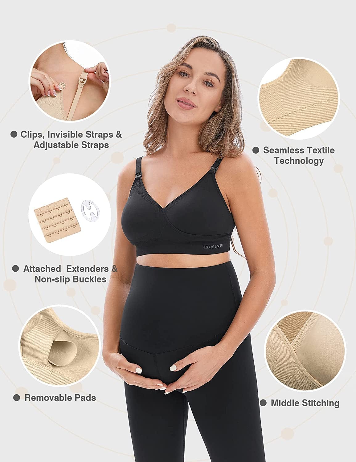 Women'S Maternity Pregnancy Seamless Breastfeeding Bras No Underwire