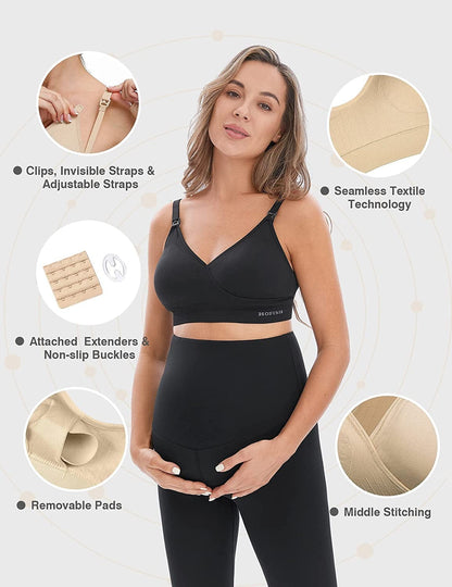 Women'S Maternity Pregnancy Seamless Breastfeeding Bras No Underwire