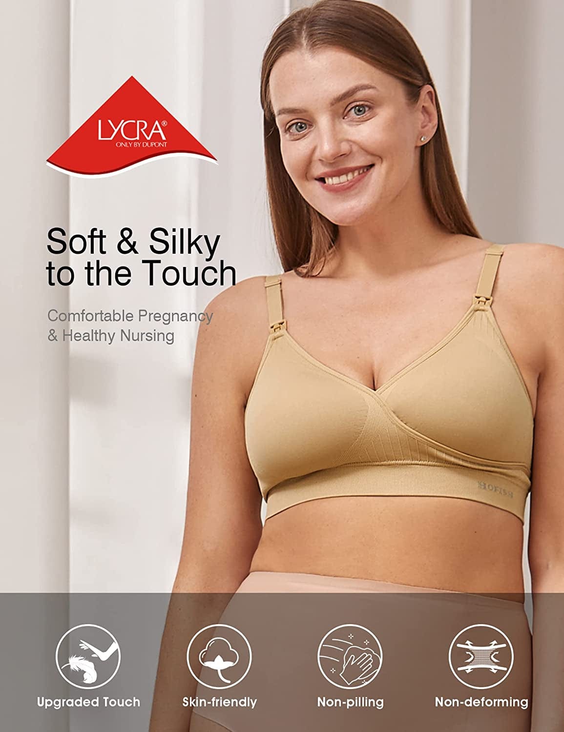 Women'S Maternity Pregnancy Seamless Breastfeeding Bras No Underwire